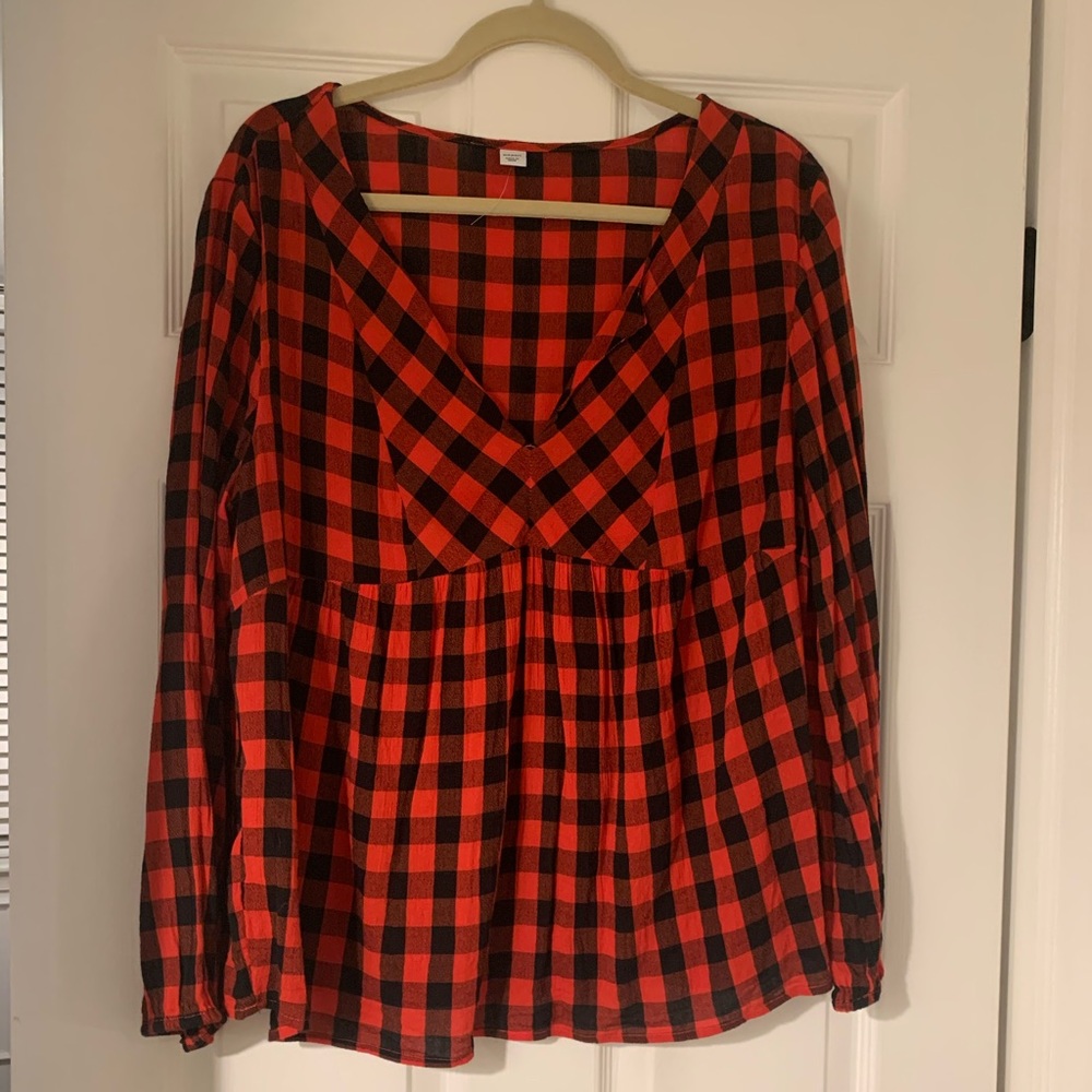 Old Navy Buffalo Check Blouse
